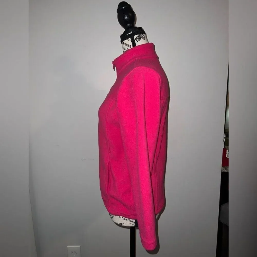Girls Hot Pink Fleece Jacket, Large